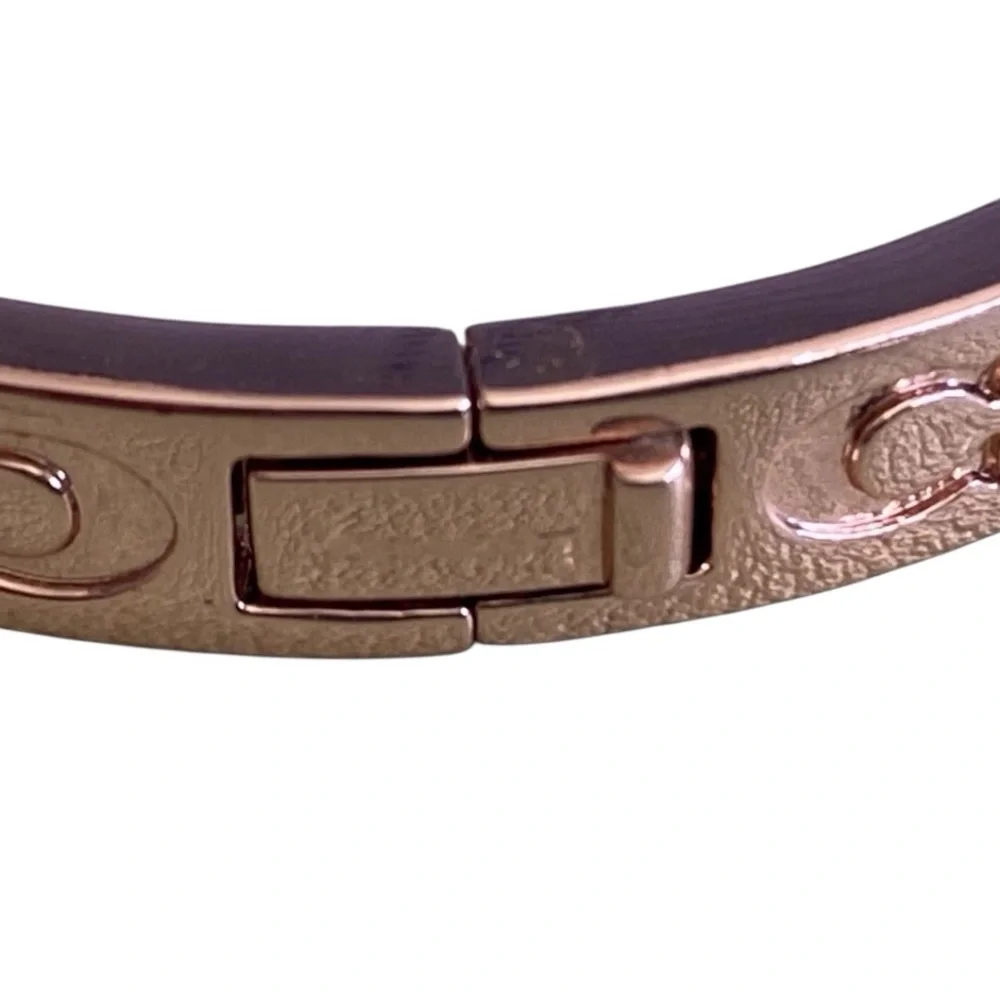Coach Gold Bracelet with Embossed Logo - Picture 5 of 6